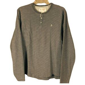 ORIGINAL PENGUIN by Munsingwear Men’s Long Sleeve Shirt Casual Outdoor,‎ Gray, L